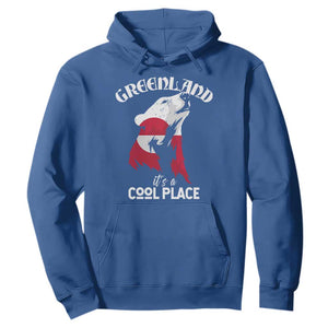 Polar Bear Greenland Flag Graphic Hoodie It's a Cool Place Arctic Circle TS02 Royal Blue Print Your Wear