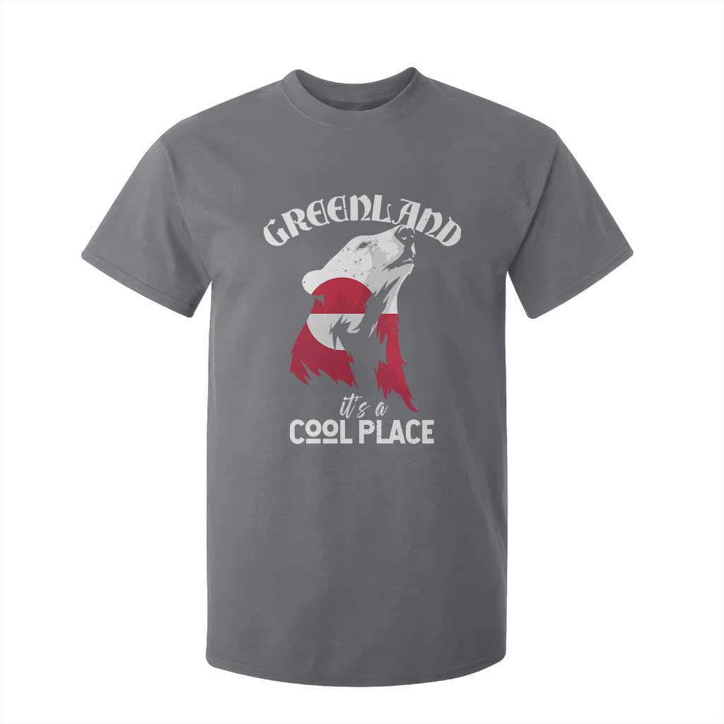 Polar Bear Greenland Flag Graphic T Shirt For Kid It's a Cool Place Arctic Circle TS02 Charcoal Print Your Wear