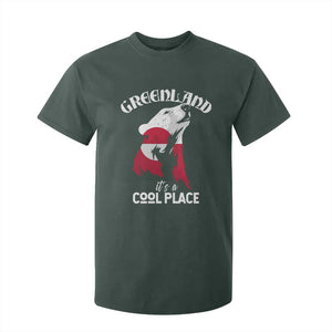 Polar Bear Greenland Flag Graphic T Shirt For Kid It's a Cool Place Arctic Circle TS02 Dark Forest Green Print Your Wear