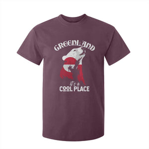 Polar Bear Greenland Flag Graphic T Shirt For Kid It's a Cool Place Arctic Circle TS02 Maroon Print Your Wear