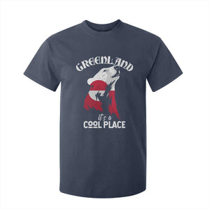 Polar Bear Greenland Flag Graphic T Shirt For Kid It's a Cool Place Arctic Circle TS02 Navy Print Your Wear