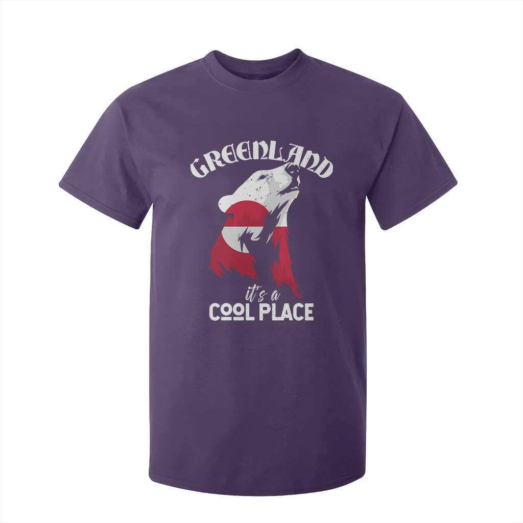Polar Bear Greenland Flag Graphic T Shirt For Kid It's a Cool Place Arctic Circle TS02 Purple Print Your Wear