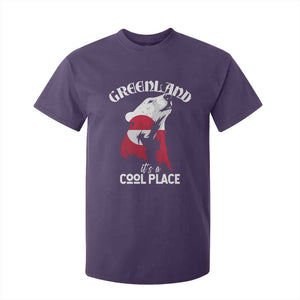Polar Bear Greenland Flag Graphic T Shirt For Kid It's a Cool Place Arctic Circle TS02 Purple Print Your Wear