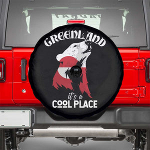 Polar Bear Greenland Flag Graphic Spare Tire Cover It's a Cool Place Arctic Circle TS02 Black Print Your Wear