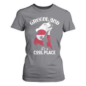 Polar Bear Greenland Flag Graphic T Shirt For Women It's a Cool Place Arctic Circle TS02 Charcoal Print Your Wear