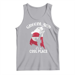 Polar Bear Greenland Flag Graphic Tank Top It's a Cool Place Arctic Circle TS02 Athletic Heather Print Your Wear
