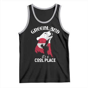 Polar Bear Greenland Flag Graphic Tank Top It's a Cool Place Arctic Circle TS02 Black Athletic Heather Print Your Wear
