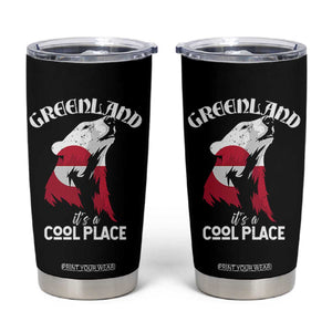Polar Bear Greenland Flag Graphic Tumbler Cup It's a Cool Place Arctic Circle TS02 Black Print Your Wear