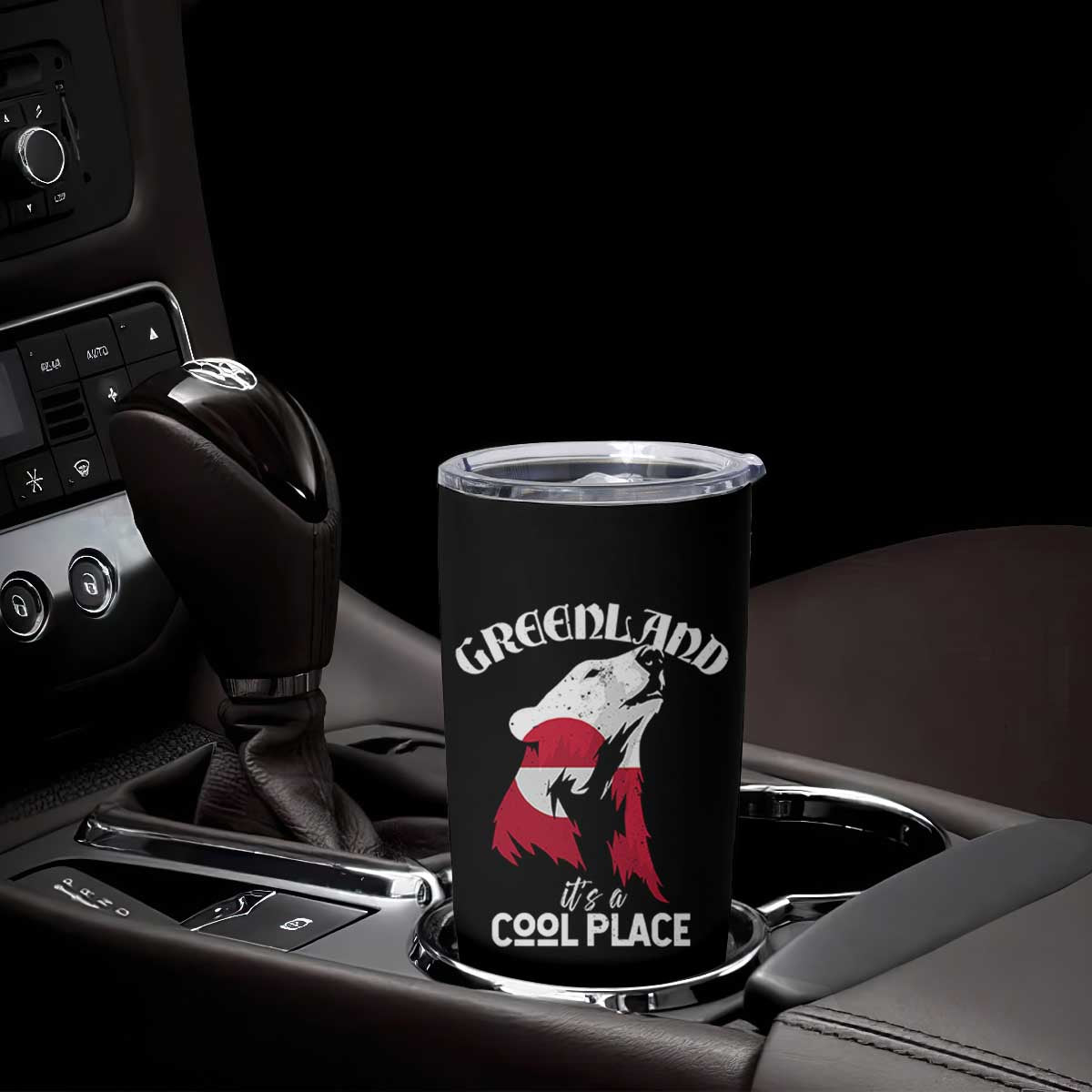 Polar Bear Greenland Flag Graphic Tumbler Cup It's a Cool Place Arctic Circle TS02 Print Your Wear