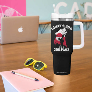 Polar Bear Greenland Flag Graphic Tumbler With Handle It's a Cool Place Arctic Circle TS02 Print Your Wear