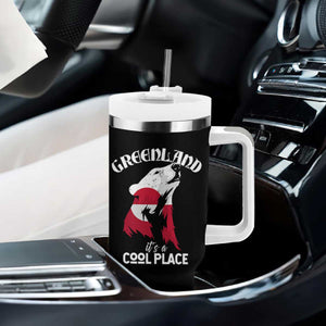 Polar Bear Greenland Flag Graphic Tumbler With Handle It's a Cool Place Arctic Circle TS02 Print Your Wear