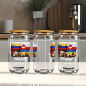We Stand With Venezuela Greenland Ukraine Palestine Glass Can Solidarity Fists Flags Global Support TS02 Print Your Wear