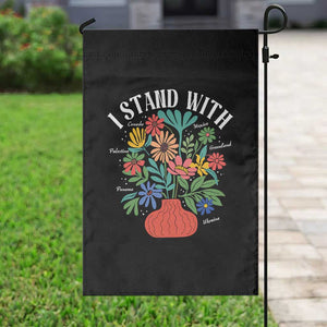I Stand With Mexico Greenland Ukraine Canada Palestine Panama Garden Flag Colorful Floral Solidarity Global Unity TS02 Print Your Wear