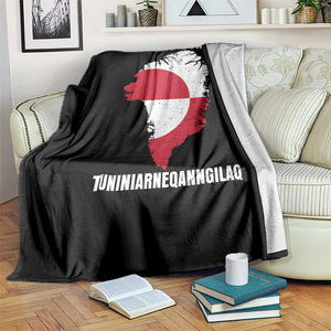 Kalaallit Nunaat Tuniniagaanngilaq Greenlandic Throw Blanket Greenland Is Not For Sale Patriotic Grunge Flag TS02 Print Your Wear