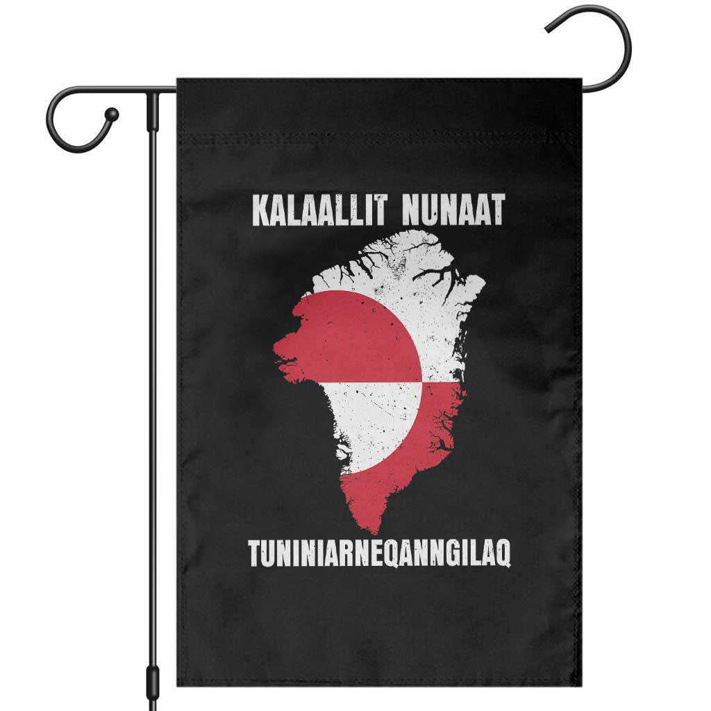 Kalaallit Nunaat Tuniniagaanngilaq Greenlandic Garden Flag Greenland Is Not For Sale Patriotic Grunge Flag TS02 Black Print Your Wear