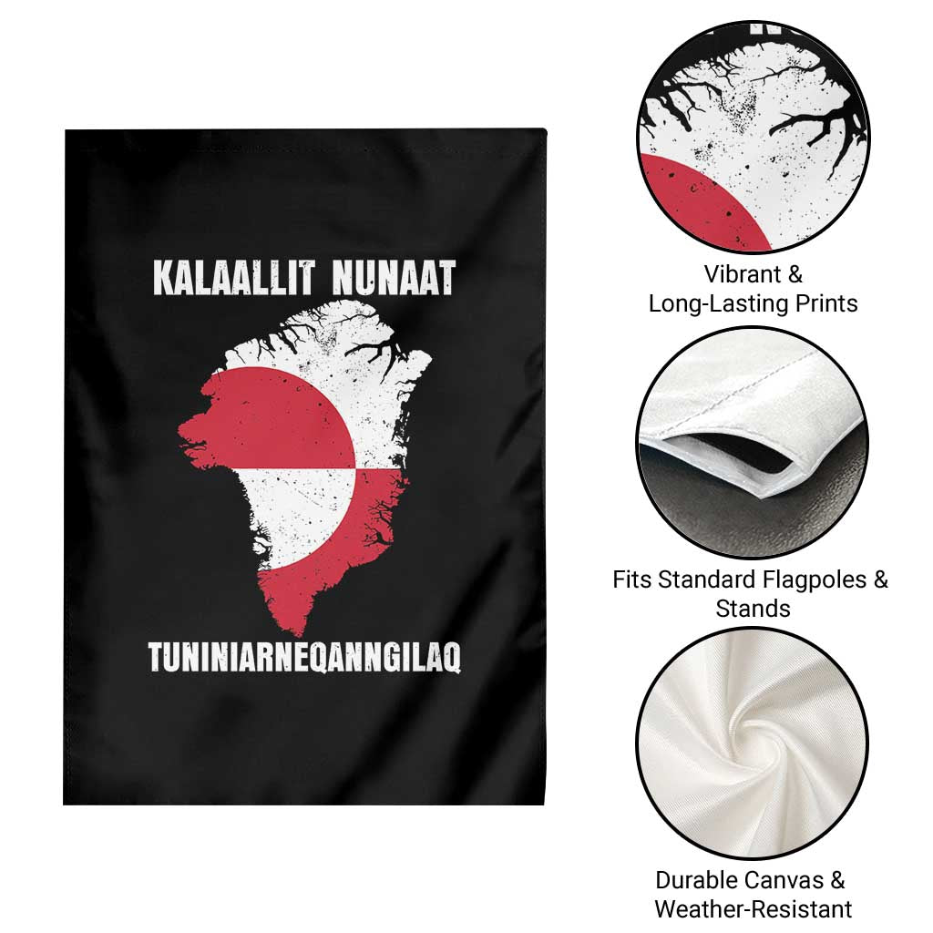 Kalaallit Nunaat Tuniniagaanngilaq Greenlandic Garden Flag Greenland Is Not For Sale Patriotic Grunge Flag TS02 Print Your Wear