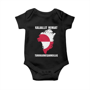 Kalaallit Nunaat Tuniniagaanngilaq Greenlandic Baby Onesie Greenland Is Not For Sale Patriotic Grunge Flag TS02 Black Print Your Wear