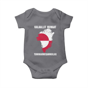 Kalaallit Nunaat Tuniniagaanngilaq Greenlandic Baby Onesie Greenland Is Not For Sale Patriotic Grunge Flag TS02 Charcoal Print Your Wear