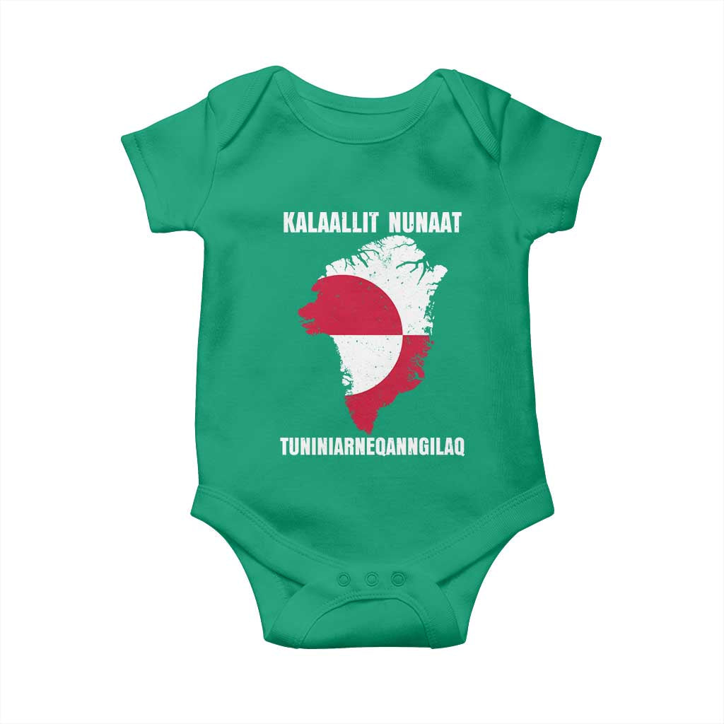 Kalaallit Nunaat Tuniniagaanngilaq Greenlandic Baby Onesie Greenland Is Not For Sale Patriotic Grunge Flag TS02 Irish Green Print Your Wear