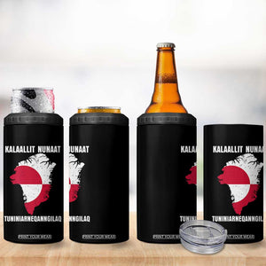 Kalaallit Nunaat Tuniniagaanngilaq Greenlandic 4 in 1 Can Cooler Tumbler Greenland Is Not For Sale Patriotic Grunge Flag TS02 Print Your Wear