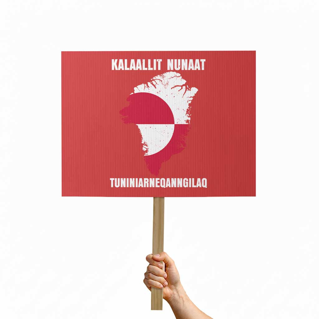 Kalaallit Nunaat Tuniniagaanngilaq Greenlandic Protest Sign Greenland Is Not For Sale Patriotic Grunge Flag TS02 Horizontal 18