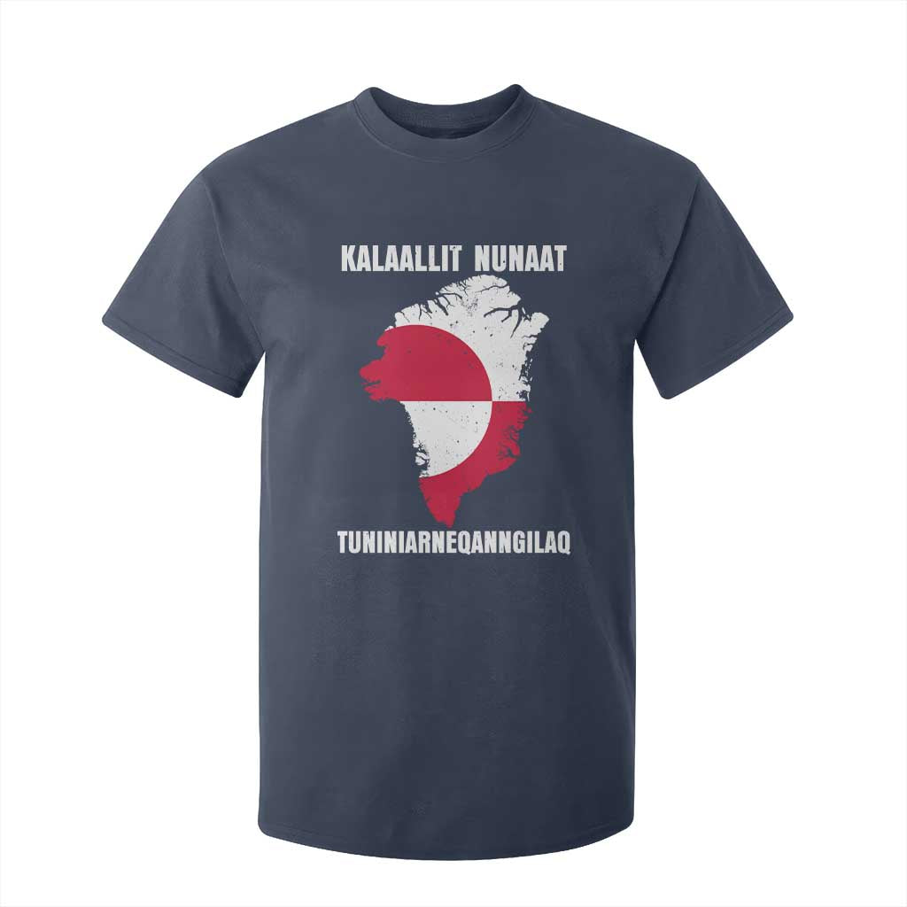 Kalaallit Nunaat Tuniniagaanngilaq Greenlandic T Shirt For Kid Greenland Is Not For Sale Patriotic Grunge Flag TS02 Navy Print Your Wear