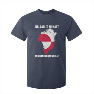 Kalaallit Nunaat Tuniniagaanngilaq Greenlandic T Shirt For Kid Greenland Is Not For Sale Patriotic Grunge Flag TS02 Navy Print Your Wear