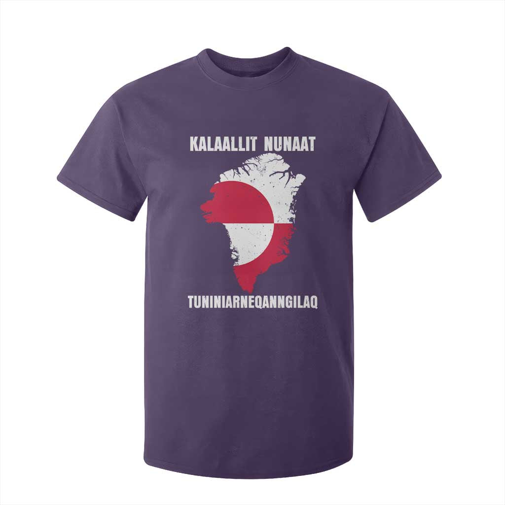 Kalaallit Nunaat Tuniniagaanngilaq Greenlandic T Shirt For Kid Greenland Is Not For Sale Patriotic Grunge Flag TS02 Purple Print Your Wear