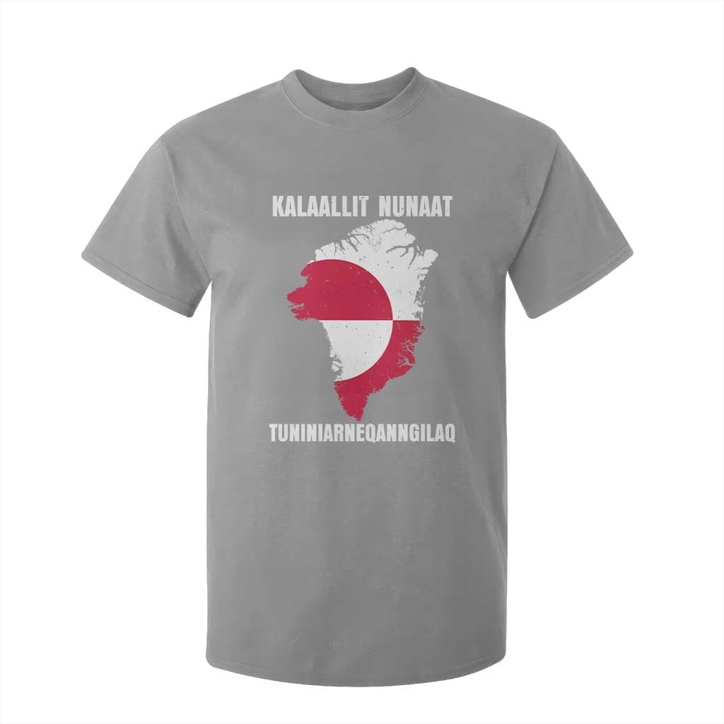 Kalaallit Nunaat Tuniniagaanngilaq Greenlandic T Shirt For Kid Greenland Is Not For Sale Patriotic Grunge Flag TS02 Sport Gray Print Your Wear