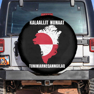 Kalaallit Nunaat Tuniniagaanngilaq Greenlandic Spare Tire Cover Greenland Is Not For Sale Patriotic Grunge Flag TS02 No hole Black Print Your Wear