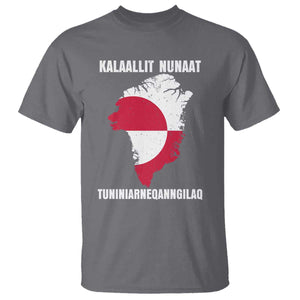 Kalaallit Nunaat Tuniniagaanngilaq Greenlandic T Shirt Greenland Is Not For Sale Patriotic Grunge Flag TS02 Charcoal Print Your Wear