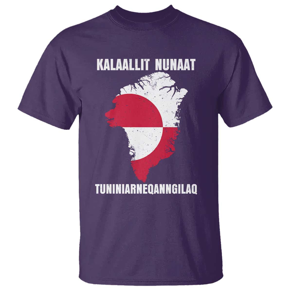 Kalaallit Nunaat Tuniniagaanngilaq Greenlandic T Shirt Greenland Is Not For Sale Patriotic Grunge Flag TS02 Purple Print Your Wear