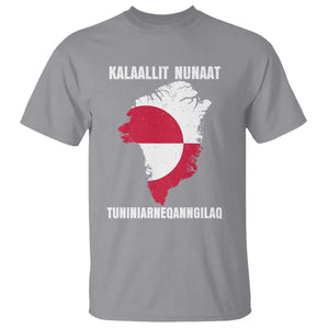Kalaallit Nunaat Tuniniagaanngilaq Greenlandic T Shirt Greenland Is Not For Sale Patriotic Grunge Flag TS02 Sport Gray Print Your Wear