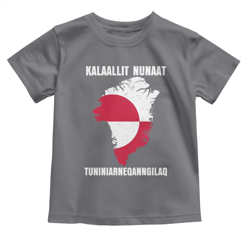 Kalaallit Nunaat Tuniniagaanngilaq Greenlandic Toddler T Shirt Greenland Is Not For Sale Patriotic Grunge Flag TS02 Charcoal Print Your Wear