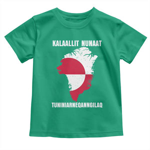Kalaallit Nunaat Tuniniagaanngilaq Greenlandic Toddler T Shirt Greenland Is Not For Sale Patriotic Grunge Flag TS02 Irish Green Print Your Wear