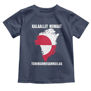 Kalaallit Nunaat Tuniniagaanngilaq Greenlandic Toddler T Shirt Greenland Is Not For Sale Patriotic Grunge Flag TS02 Navy Print Your Wear