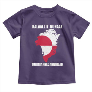 Kalaallit Nunaat Tuniniagaanngilaq Greenlandic Toddler T Shirt Greenland Is Not For Sale Patriotic Grunge Flag TS02 Purple Print Your Wear