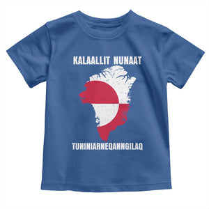 Kalaallit Nunaat Tuniniagaanngilaq Greenlandic Toddler T Shirt Greenland Is Not For Sale Patriotic Grunge Flag TS02 Royal Blue Print Your Wear
