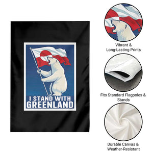 I Stand With Greenland Polar Bear Resist Garden Flag Vintage Patriotic Propaganda Sovereignty Protest TS02 Print Your Wear