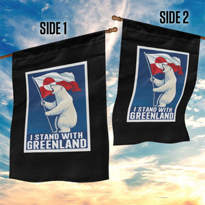 I Stand With Greenland Polar Bear Resist Garden Flag Vintage Patriotic Propaganda Sovereignty Protest TS02 Print Your Wear