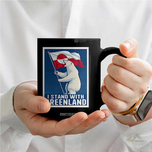 I Stand With Greenland Polar Bear Resist Coffee Mug Vintage Patriotic Propaganda Sovereignty Protest TS02 Print Your Wear