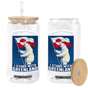 I Stand With Greenland Polar Bear Resist Glass Can Vintage Patriotic Propaganda Sovereignty Protest TS02 Print Your Wear