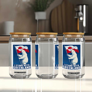 I Stand With Greenland Polar Bear Resist Glass Can Vintage Patriotic Propaganda Sovereignty Protest TS02 Print Your Wear