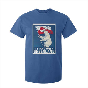 I Stand With Greenland Polar Bear Resist T Shirt For Kid Vintage Patriotic Propaganda Sovereignty Protest TS02 Royal Blue Print Your Wear