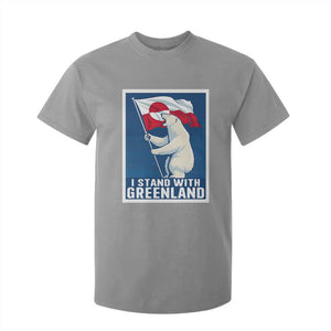 I Stand With Greenland Polar Bear Resist T Shirt For Kid Vintage Patriotic Propaganda Sovereignty Protest TS02 Sport Gray Print Your Wear