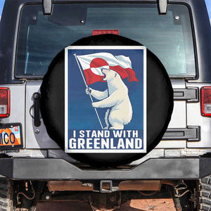 I Stand With Greenland Polar Bear Resist Spare Tire Cover Vintage Patriotic Propaganda Sovereignty Protest TS02 No hole Black Print Your Wear