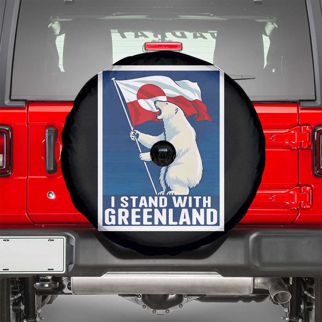 I Stand With Greenland Polar Bear Resist Spare Tire Cover Vintage Patriotic Propaganda Sovereignty Protest TS02 Black Print Your Wear