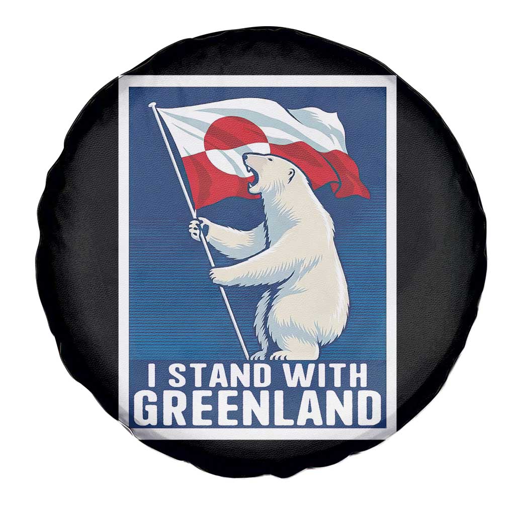 I Stand With Greenland Polar Bear Resist Spare Tire Cover Vintage Patriotic Propaganda Sovereignty Protest TS02 Print Your Wear