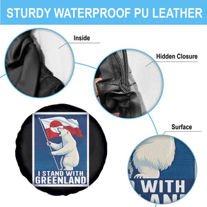 I Stand With Greenland Polar Bear Resist Spare Tire Cover Vintage Patriotic Propaganda Sovereignty Protest TS02 Print Your Wear