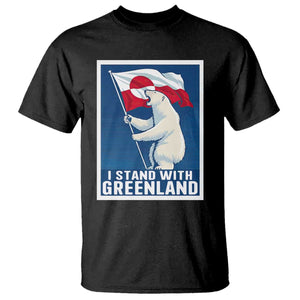 I Stand With Greenland Polar Bear Resist T Shirt Vintage Patriotic Propaganda Sovereignty Protest TS02 Black Print Your Wear